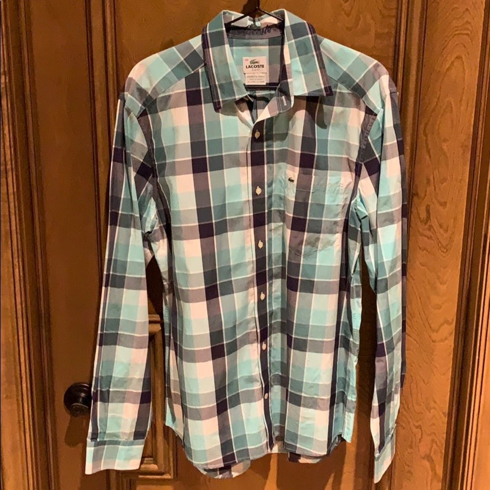 Lacoste Men’s Slim Fit Button Down. Sz 40 (15 3/4)